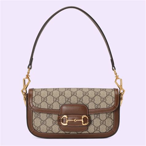 borsa gucci in pelle logata a spalla|Gucci Borsa a Spalla Horsebit 1955 .